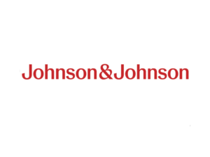 Johnson&Johnson in a tight red font