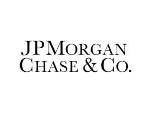 JP Morgan Chase & Co in two lines stacked on top of one another