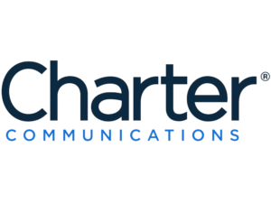 Logo for Charter Communications, the copy in two shades of blue