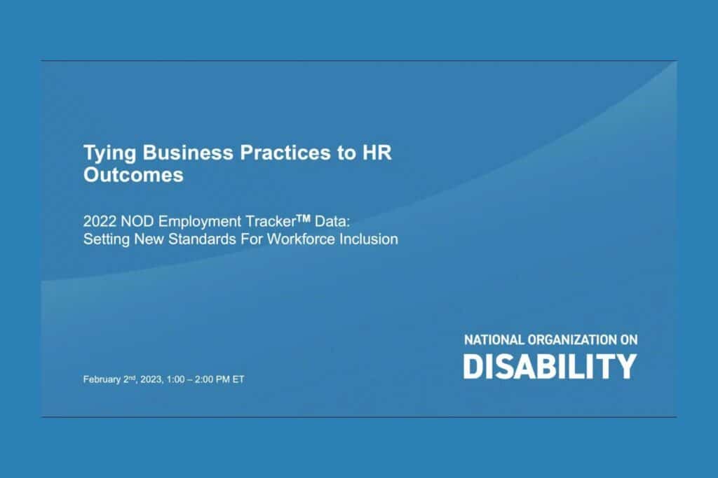 Cover presentation title slider for Tying Business Practices to HR outcomes