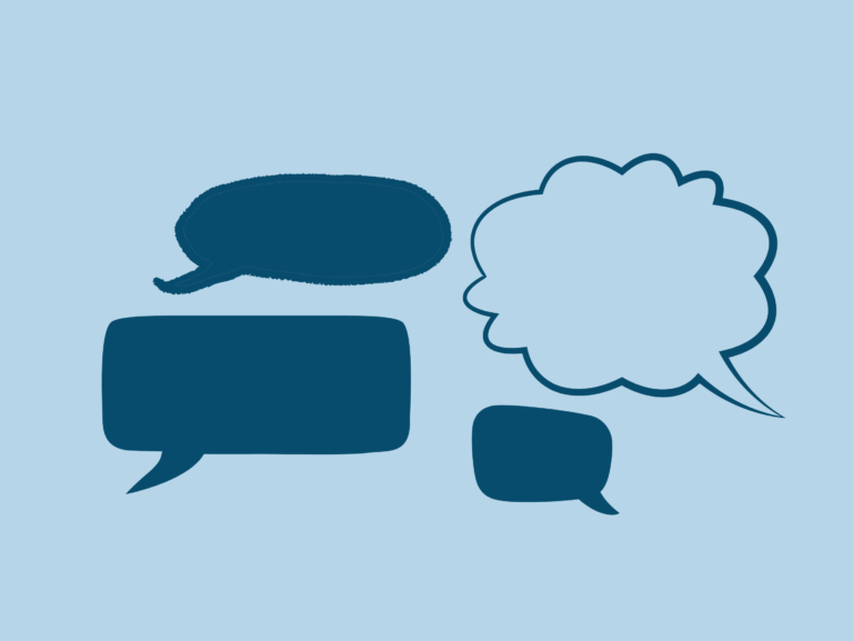 Overlapping conversation bubbles