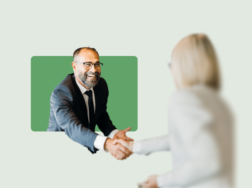 Two people shaking hands