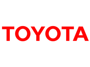 Toyota's logo - red text