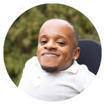 Headshot of Winston in a circular frame