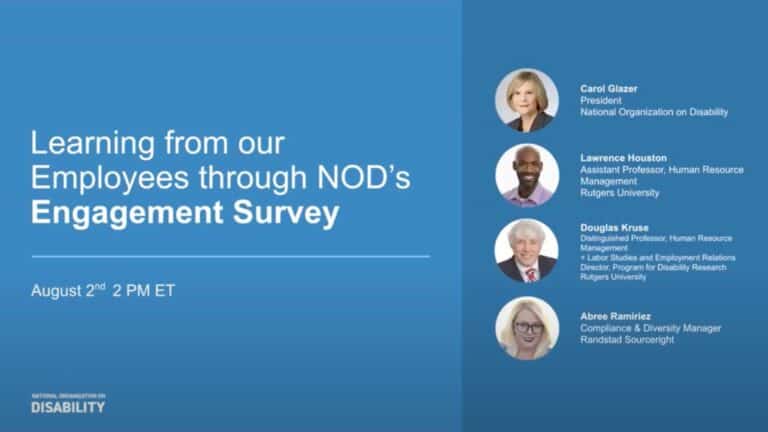 Cover slide for online presentation titled: Learning From Our Employees By Assessing Engagement